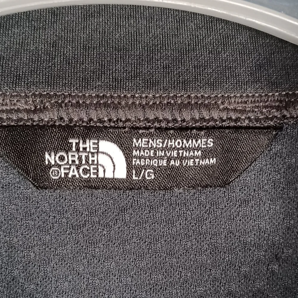 The North Face Flash Dry Top Mens Large Dark Gray 1/4 Zip Long Sleeve Activewear - Picture 9 of 9